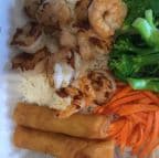 Best 29. Charbroiled Prawns and Two Spring Rolls Rice Plate in Red Deer, AB